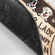 Load image into Gallery viewer, A Crazy Dog Lady And A Grumpy Old Man Live Here Husband Wife - Couple Gift - Personalized Custom Doormat