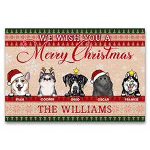 Load image into Gallery viewer, We Wish You A Merry Christmas - Christmas Gift For Pet Lovers - Personalized Custom Doormat