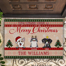 Load image into Gallery viewer, We Wish You A Merry Christmas - Christmas Gift For Pet Lovers - Personalized Custom Doormat