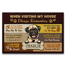 Load image into Gallery viewer, When Visiting My House - Gift For Dog Owners - Personalized Custom Doormat