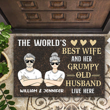 Load image into Gallery viewer, Best Wife Live Here Husband And Wife Gift - Personalized Custom Doormat