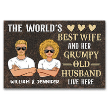 Load image into Gallery viewer, Best Wife Live Here Husband And Wife Gift - Personalized Custom Doormat