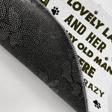 Load image into Gallery viewer, Dog Lovers Family Couple Lovely Lady Live Here And Her Grumpy Old Man - Personalized Custom Doormat
