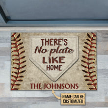 Load image into Gallery viewer, Personalized Baseball No Plate Like Home Customized Doormat