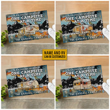 Load image into Gallery viewer, Personalized Camping Making Memories Blue Earth Custom RV Customized Doormat