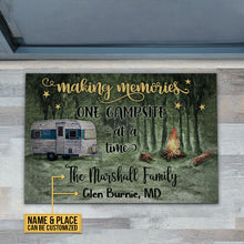 Load image into Gallery viewer, Personalized Camping Making Memories One Campsite Customized Doormat