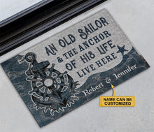 Load image into Gallery viewer, Personalized Sailor Anchor Of His Life Customized Doormat