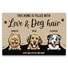 Load image into Gallery viewer, This Home Filled With Dog Hair - Dog Lover Gift - Personalized Custom Doormat