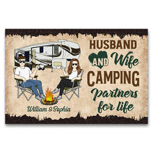 Load image into Gallery viewer, Camping Partners For Life Husband Wife Camping Couple - Personalized Custom Doormat
