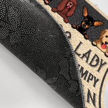 Load image into Gallery viewer, Dog Lovers Crazy Dog Lady And Grumpy Old Man Live Here - Personalized Custom Doormat
