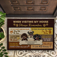 Load image into Gallery viewer, When Visiting My House - Gift For Dog Owners - Personalized Custom Doormat
