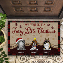 Load image into Gallery viewer, Furry Little Christmas - Christmas Gift For Pet Lovers- Personalized Custom Doormat

