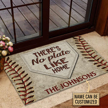 Load image into Gallery viewer, Personalized Baseball No Plate Like Home Customized Doormat
