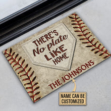 Load image into Gallery viewer, Personalized Baseball No Plate Like Home Customized Doormat
