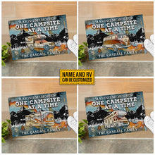 Load image into Gallery viewer, Personalized Camping Making Memories Blue Earth Custom RV Customized Doormat
