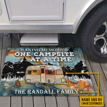 Load image into Gallery viewer, Personalized Camping Making Memories Blue Earth Custom RV Customized Doormat
