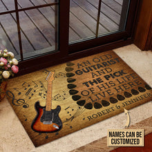 Load image into Gallery viewer, Personalized Guitar Old Couple Live Here Customized Doormat
