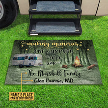 Load image into Gallery viewer, Personalized Camping Making Memories One Campsite Customized Doormat
