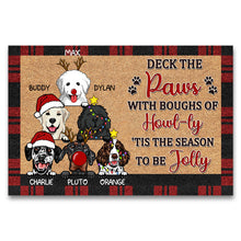 Load image into Gallery viewer, Deck The Paws With Boughs Dog - Christmas Gift - Personalized Custom Doormat
