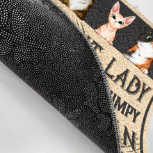 Load image into Gallery viewer, Cat Lovers Crazy Cat Lady And Grumpy Old Man Live Here - Personalized Custom Doormat

