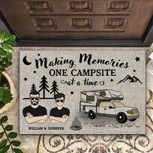 Load image into Gallery viewer, Camping Partners Old Family Couple Making Memories One Campsite - Personalized Custom Doormat
