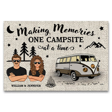 Load image into Gallery viewer, Camping Partners Old Family Couple Making Memories One Campsite - Personalized Custom Doormat
